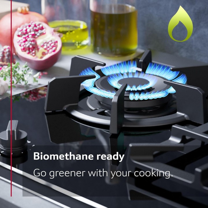 Table de cuisson gaz 4 foyers FlameSelect Neff - Inox, supports fonte, sécurité gaz