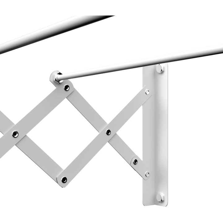 Séchoir mural extensible 160 cm aluminium - pliable, montage mural Cuncial