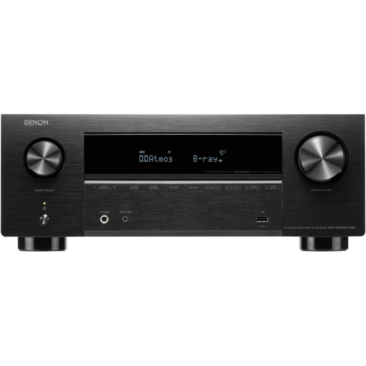 Amplificateur home cinéma 7.2 Denon AVR-X2800H DAB - Dolby Atmos, HDMI 8K, HEOS, Noir