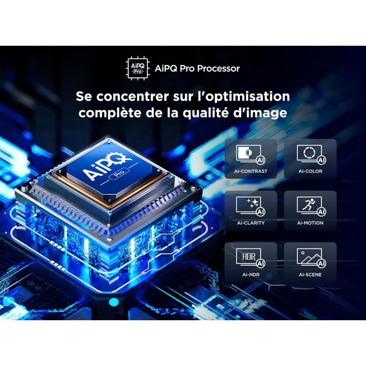 TV QD-Mini LED 65 pouces TCL - 4K HDR, 144 Hz, Dolby Vision IQ, Google TV