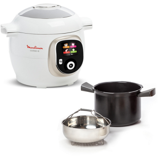 Robot cuiseur mijoteur Moulinex Cookeo+ 6L blanc – Multifonction programmable