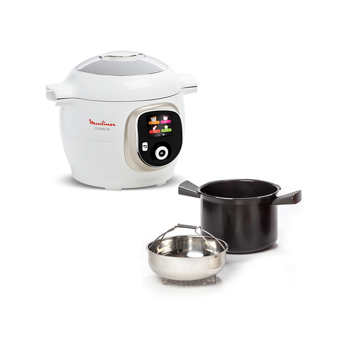Robot cuiseur mijoteur Moulinex Cookeo+ 6L blanc – Multifonction programmable