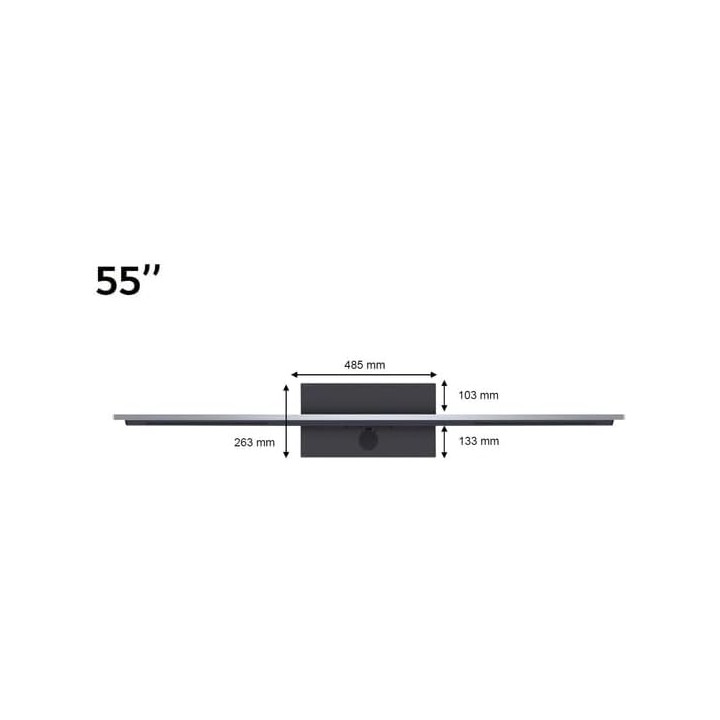 Pied TV plat double hauteur pour LG OLED65G4 65 pouces – Intégration barre de son