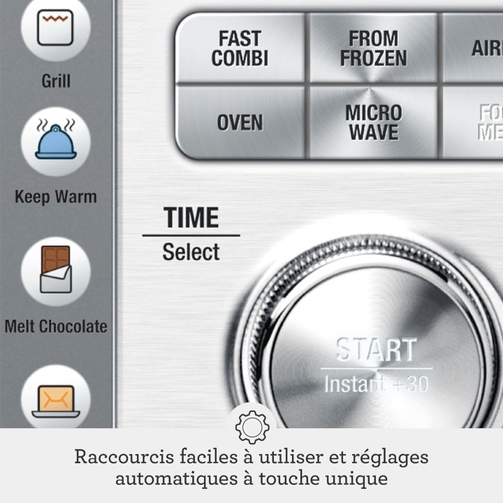 Four micro-ondes combiné 3-en-1 Sage - Friteuse à air, convection, inox brossé 32L