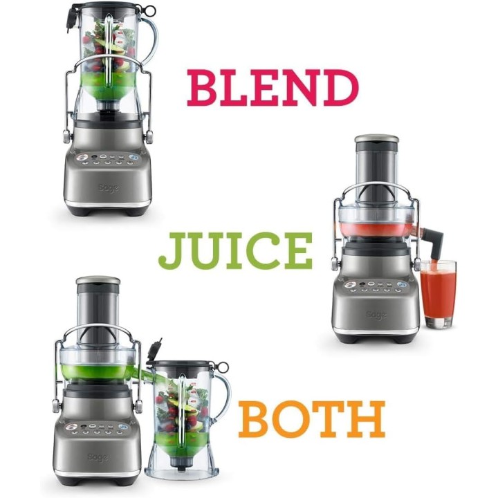 Blender extracteur de jus 2-en-1 Sage - Acier inoxydable - 5 programmes automatiques
