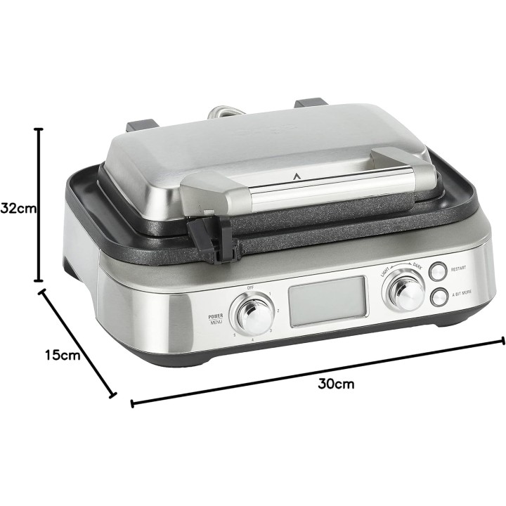 Gaufrier belge intelligent Sage SWM620 - Acier inoxydable - 2 gaufres