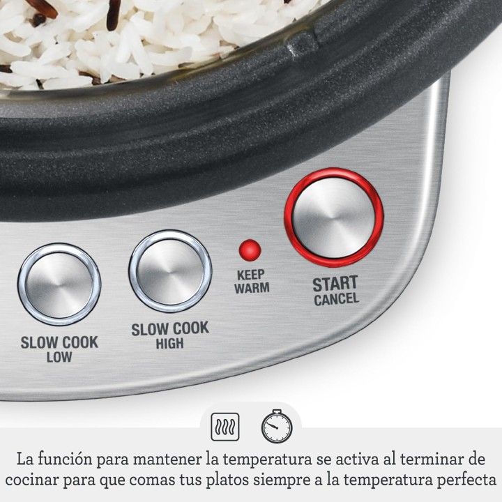 Cuiseur de riz Sage - Multicuiseur inox 3,7L, maintien au chaud, bol céramique