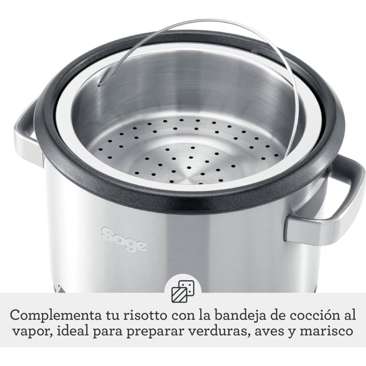 Cuiseur de riz Sage - Multicuiseur inox 3,7L, maintien au chaud, bol céramique