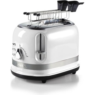 Grille-pain 2 tranches moderne - 6 niveaux de dorage, fonctions multiples, blanc Ariete