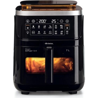 Friteuse à air multifonction 7L - Vapeur, grill, déshydratation - Ariete noir