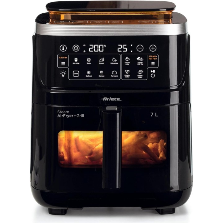 Friteuse à air multifonction 7L - Vapeur, grill, déshydratation - Ariete noir