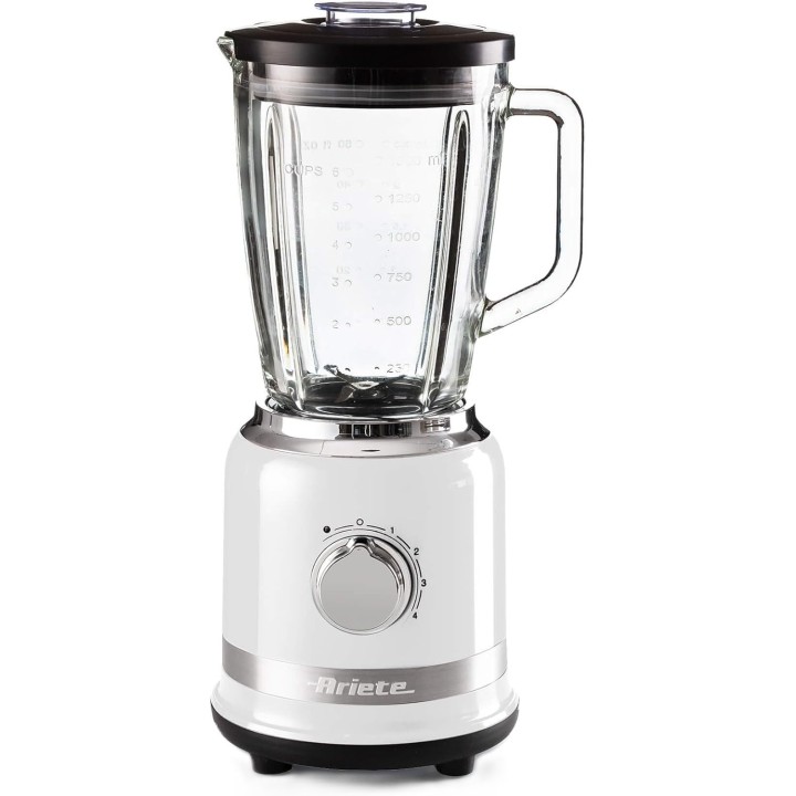 Blender Ariete 585 blanc - 1000 W, bol en verre 1,5 L, Pulse, broyeur à glace