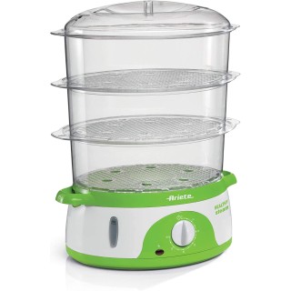 Cuiseur vapeur électrique Ariete 911 Healthy Steam - 3 paniers, 9L, minuterie, rangement facile