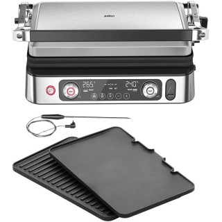 Gril électrique Braun MultiGrill 9 Pro - 2 thermostats, 3 positions, thermosonde, 2200W