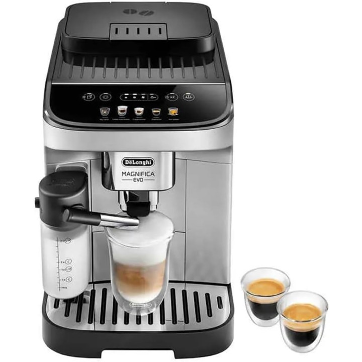 Machine à expresso automatique De'Longhi Magnifica Evo - 5 boissons, LatteCrema, chrome
