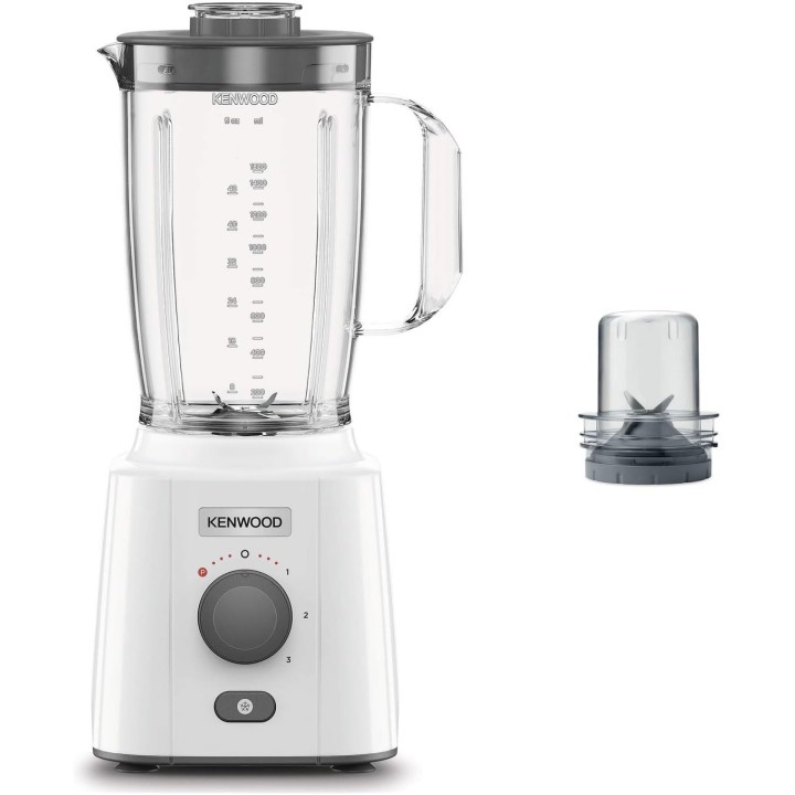 Blender Kenwood BLP41.C0WH - 2L, 3 vitesses, lames inox, fonction glace pilée, blanc