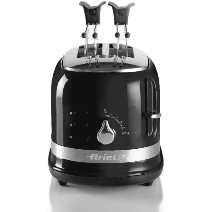 Grille-pain 2 tranches Ariete Moderna 149 - 6 niveaux, éjection auto, noir moderne