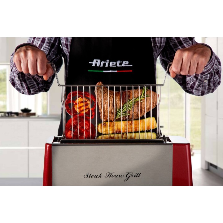 Grill électrique vertical Ariete 730 – 1300 W – Cuisson saine – Plateau récupérateur