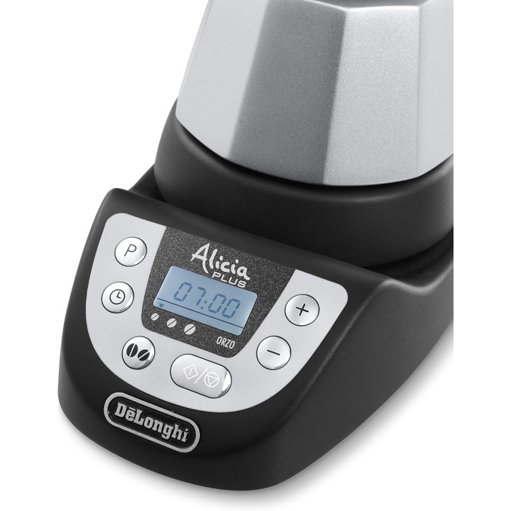 Cafetière italienne électrique De'Longhi Alicia Plus 6 tasses - Noir et argent