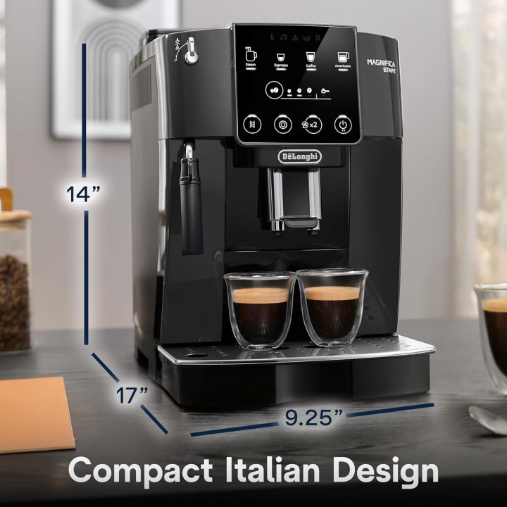Machine à expresso automatique De'Longhi Magnifica Start - Mousseur à lait manuel noir