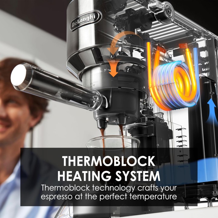 Machine à expresso automatique DeLonghi Dedica Deluxe EC685M - Acier inoxydable 15 bars