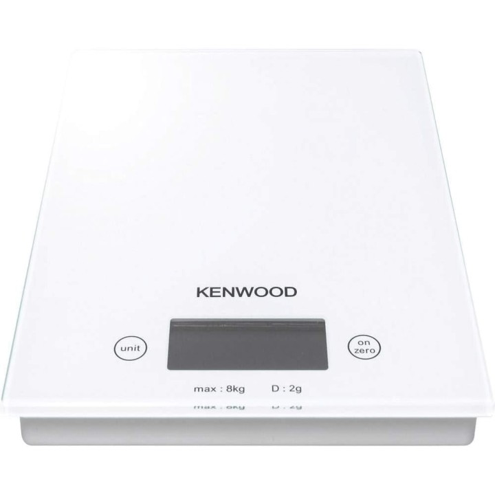 Balance de cuisine digitale Kenwood DS401 - Verre blanc - 8 kg - Pesée additionnelle