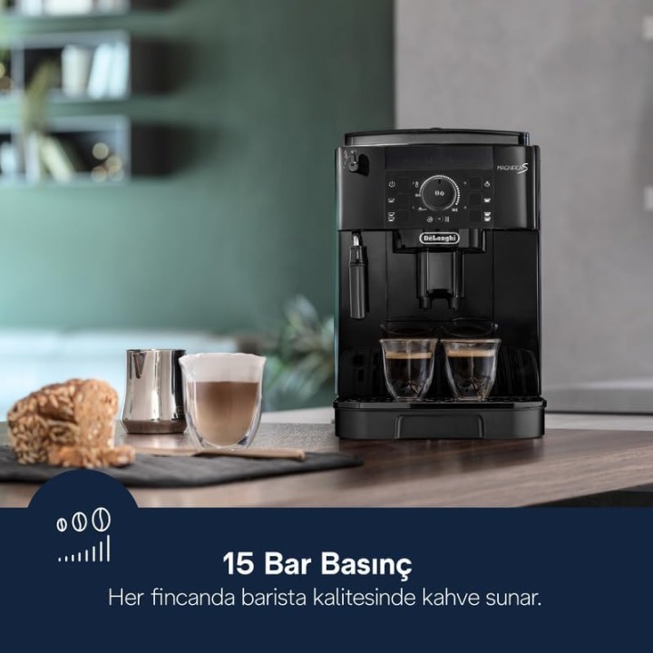 Machine à café automatique espresso DeLonghi ECAM12.121.B - Moulin intégré, One Touch