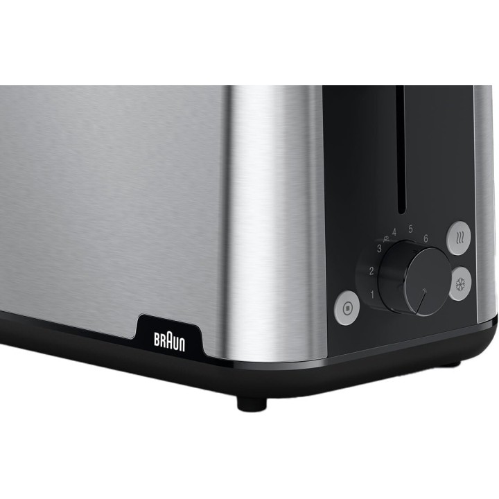 Grille-pain Braun HT 1510 BK PurShine - 2 tranches acier inoxydable noir 900W