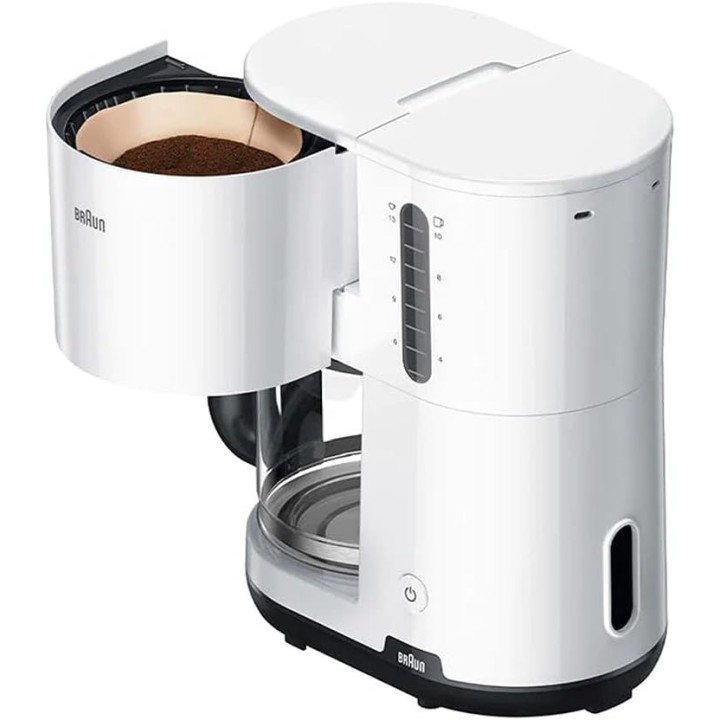 Cafetière filtre 10 tasses Braun OptiBrew - Arrêt automatique - Blanc