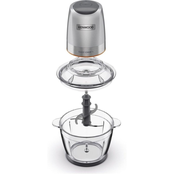 Mini hachoir Kenwood 500W - Bol en verre 600 ml - Broyeur à glace argenté
