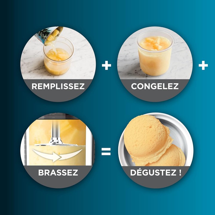 Machine à glace et sorbetière Ninja NC300EU - 7 programmes, 1,4L, 3 bacs, Noir