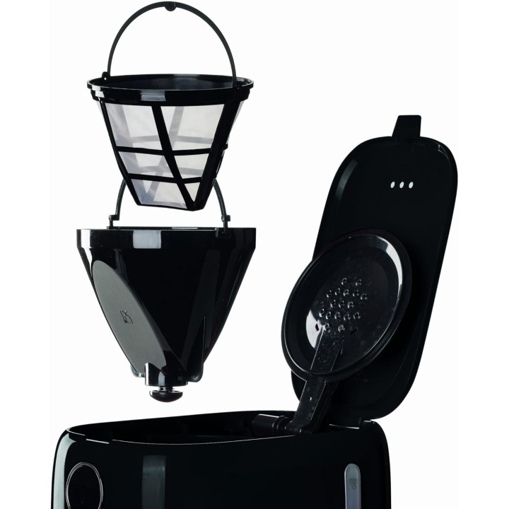 Cafetière filtre programmable 15 tasses - Carafe verre trempé - Moderne noir Ariete