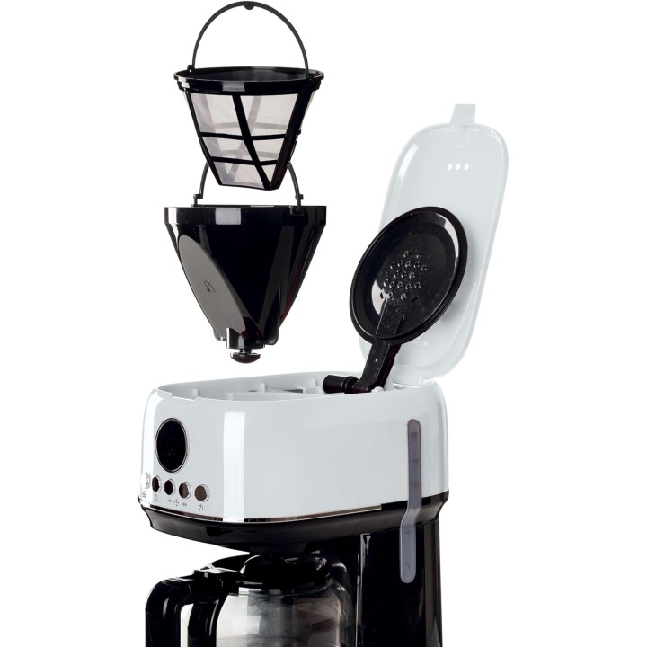 Cafetière filtre programmable Ariete 15 tasses - Carafe verre trempé blanc