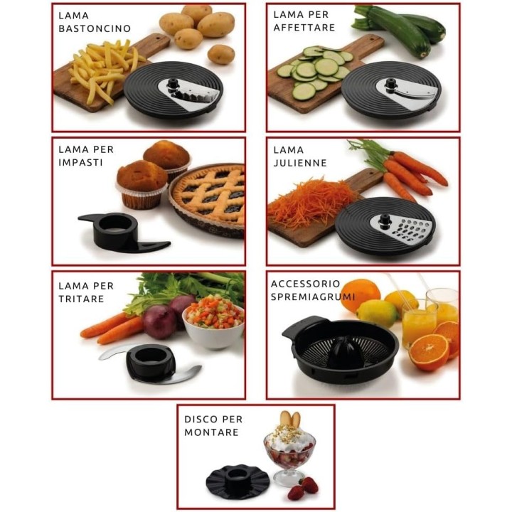 Robot de cuisine multifonction 3L avec blender 2L et accessoires inox - Blanc