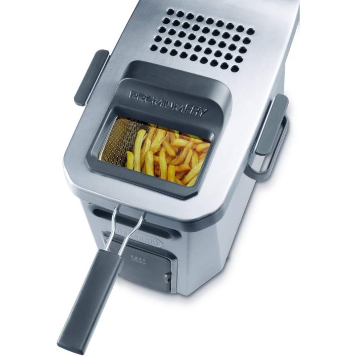 Friteuse inox De'Longhi PremiumFry 1,5 kg - Zone froide Easy Clean 3200W