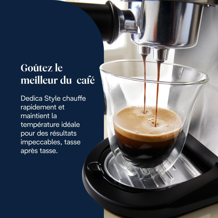 Machine à expresso compacte De'Longhi Dedica Style EC685.M - buse à mousse de lait métal