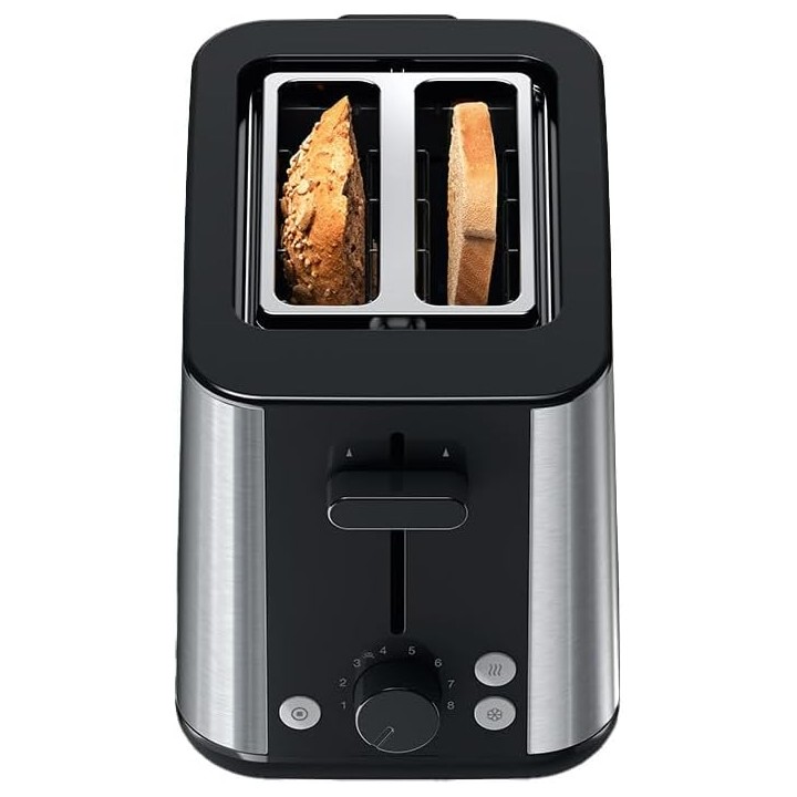 Grille-pain Braun HT 1510 BK PurShine - 2 tranches acier inoxydable noir 900W