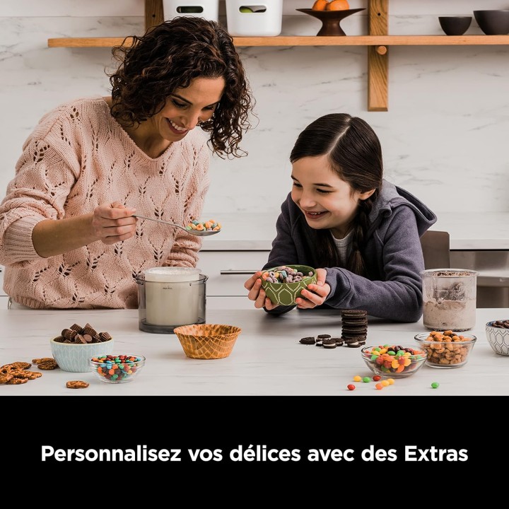 Machine à glace et sorbetière Ninja NC300EU - 7 programmes, 1,4L, 3 bacs, Noir