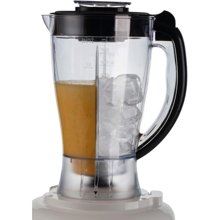 Robot de cuisine multifonction 3L avec blender 2L et accessoires inox - Blanc