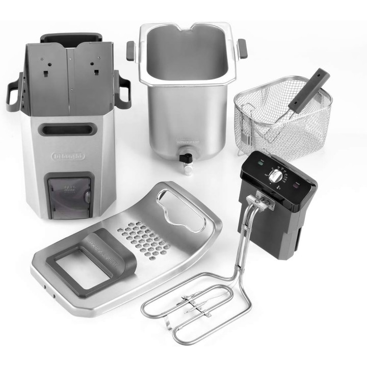 Friteuse inox De'Longhi PremiumFry 1,5 kg - Zone froide Easy Clean 3200W