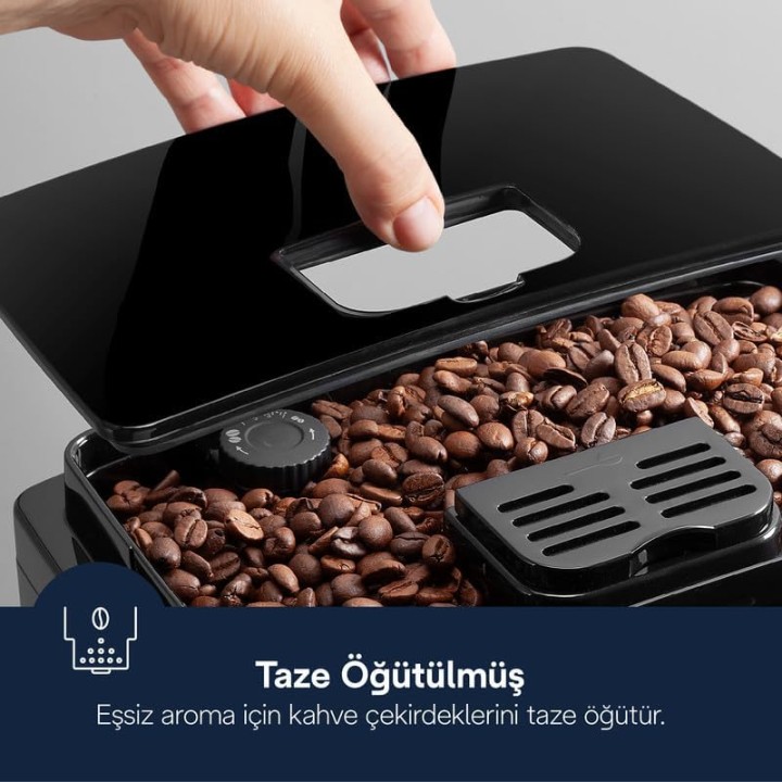 Machine à café automatique espresso DeLonghi ECAM12.121.B - Moulin intégré, One Touch