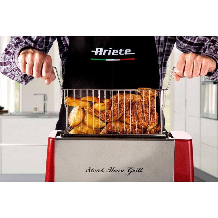 Grill électrique vertical Ariete 730 – 1300 W – Cuisson saine – Plateau récupérateur