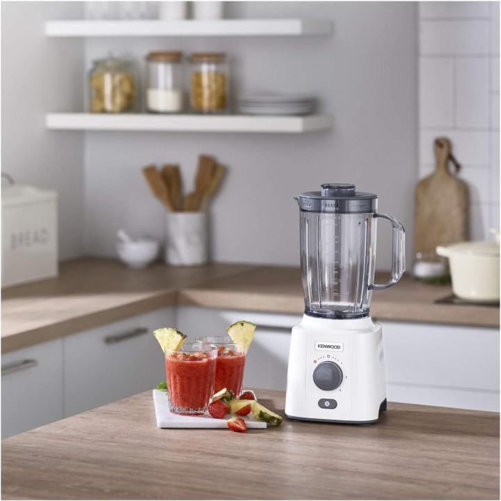 Blender Kenwood BLP41.C0WH - 2L, 3 vitesses, lames inox, fonction glace pilée, blanc