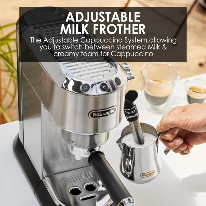 Machine à expresso automatique DeLonghi Dedica Deluxe EC685M - Acier inoxydable 15 bars