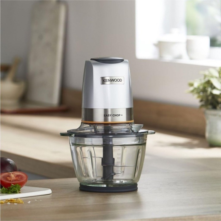 Mini hachoir Kenwood 500W - Bol en verre 600 ml - Broyeur à glace argenté
