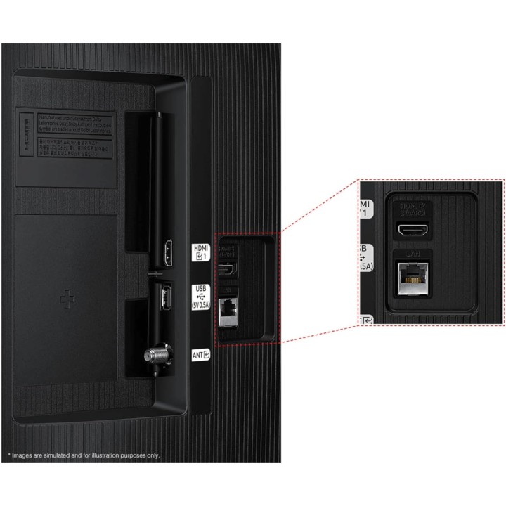 TV LED Samsung 32 pouces Full HD Smart TV HDR Mega Contrast - Noir