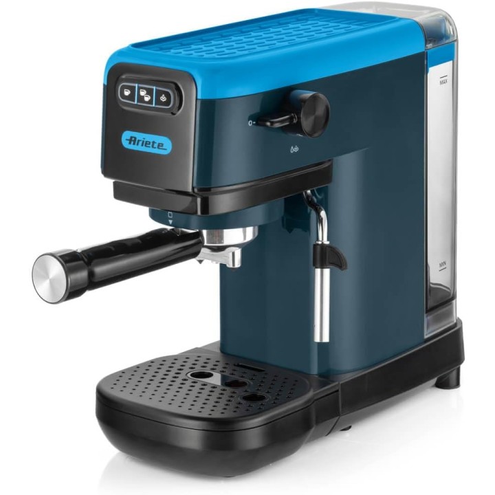 Machine à café expresso compacte Ariete 1399 - Bleu - 15 bars - Cappuccino - Dosettes ESE