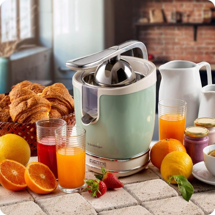 Presse-agrumes électrique Ariete 413 Positano - Levier métal, moteur silencieux, 2 cônes