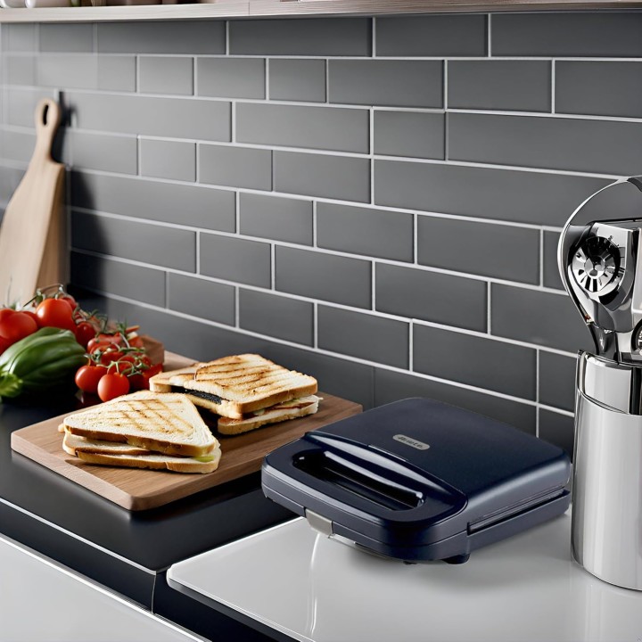 Appareil à croque-monsieur Ariete 1971 - 750W, plaques antiadhésives, rangement compact