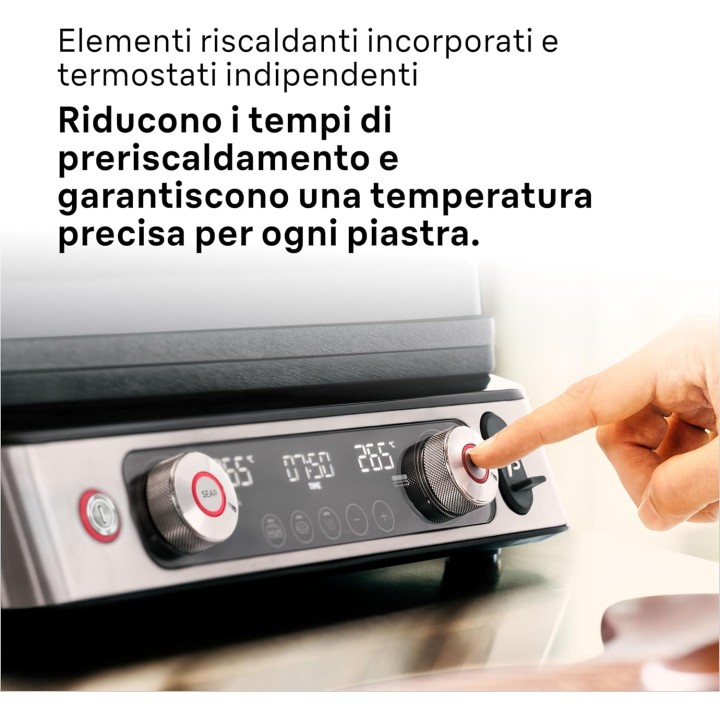 Gril électrique Braun MultiGrill 9 Pro - 2 thermostats, 3 positions, thermosonde, 2200W